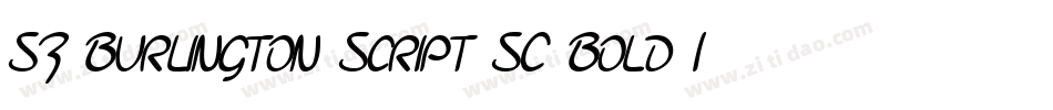 SF Burlington Script SC Bold Italic字体转换